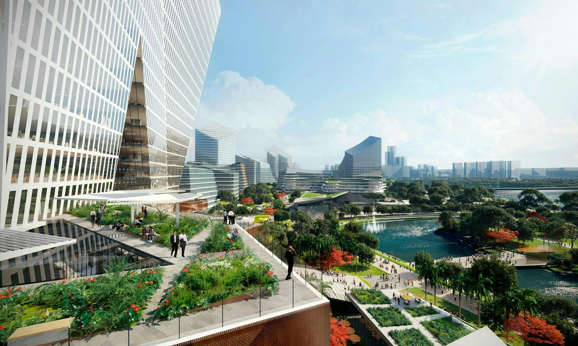 现代商业综合体3dmax 模型下载-光辉城市