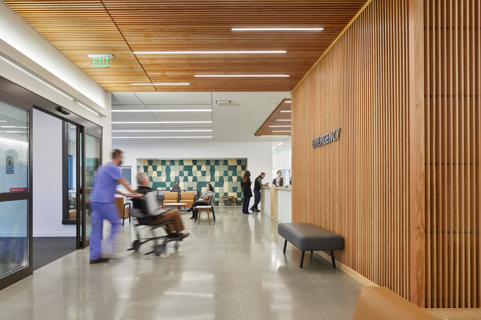 ED, Emergency, entry, arrival, check-in, wheelchair