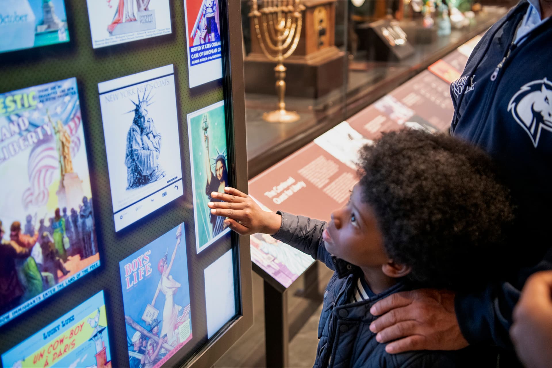 ESI, Statue of Liberty Museum, Statue of Liberty, museum, experience design, interactive display, child, touch