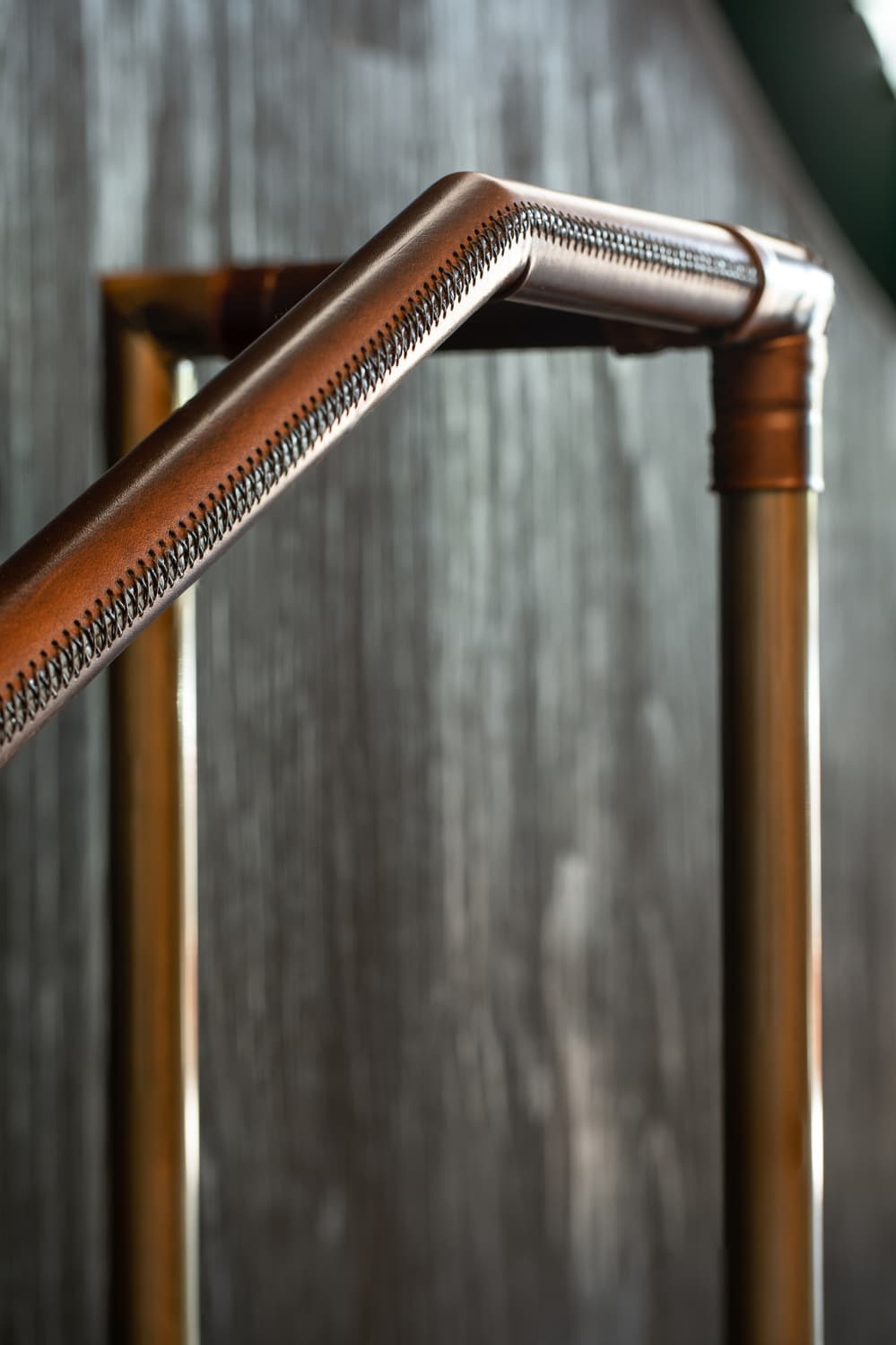 NBBJ, Seattle, Starbucks, WA, leather, handrail, brass